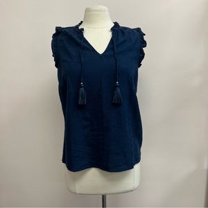 Ellen Tracy Sleeveless Blouse in Navy